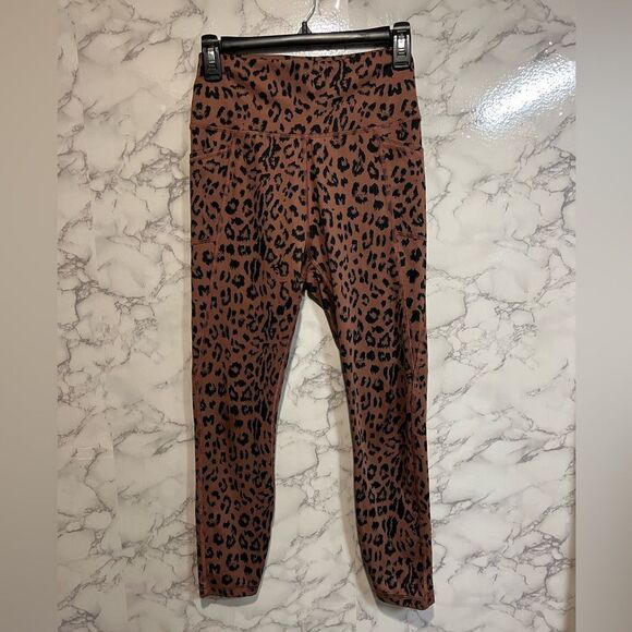Gottex Leopard Print Leggings Size S - Picture 1 of 4